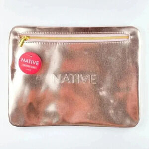Native Bronze Gold Travel Beauty Bag